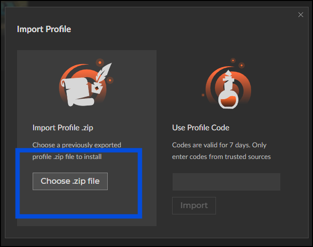 Choose ZIP File